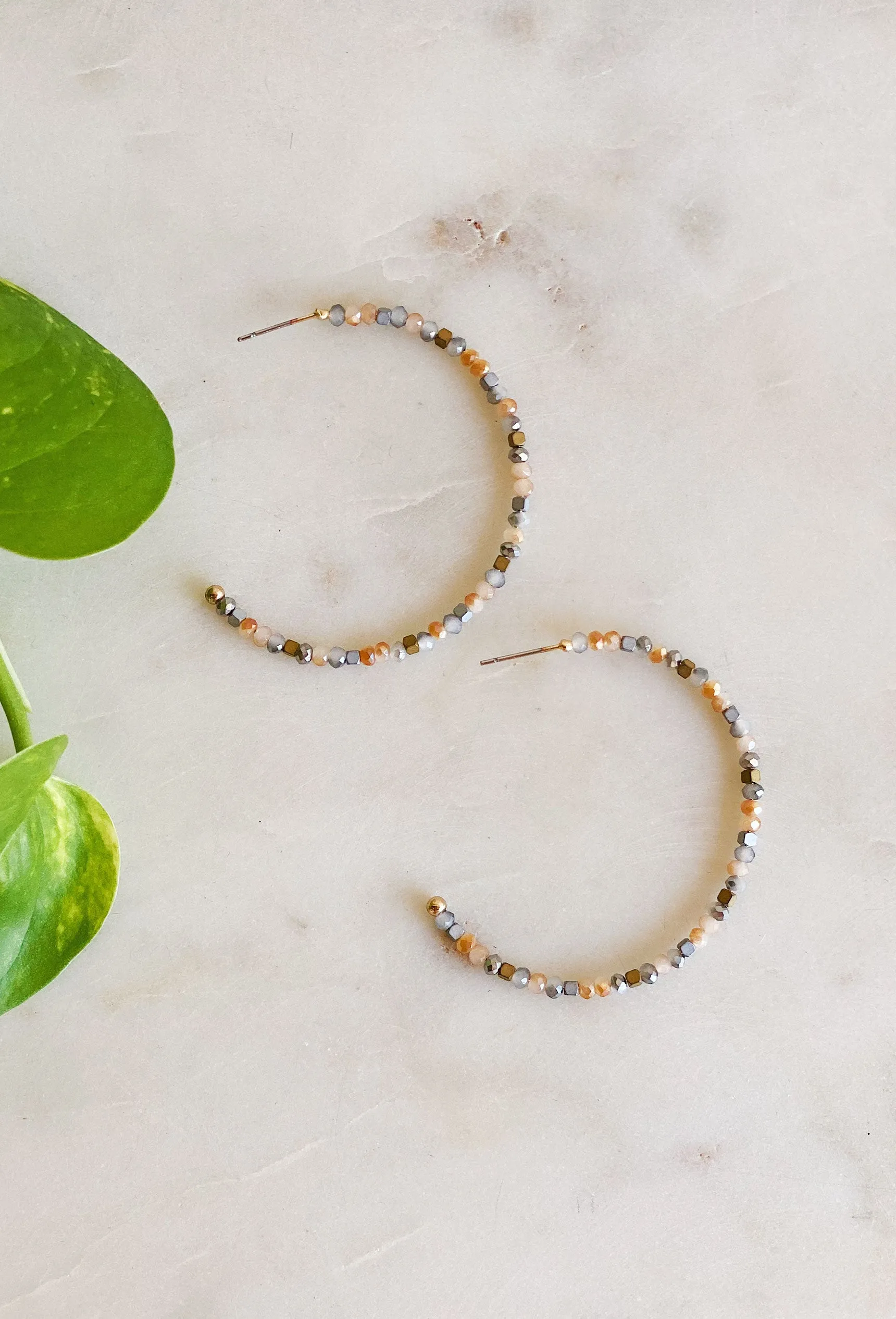 Venice Beaded Hoop Earrings