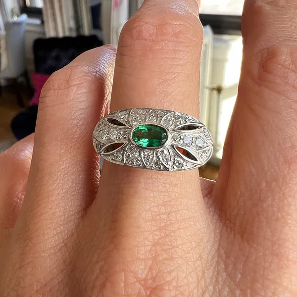 Vintage Emerald & Diamond Ring