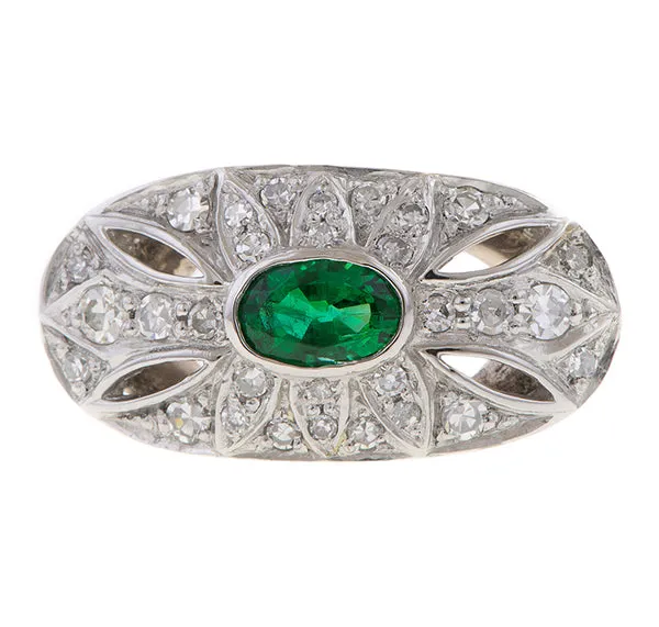 Vintage Emerald & Diamond Ring