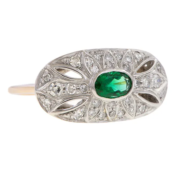 Vintage Emerald & Diamond Ring