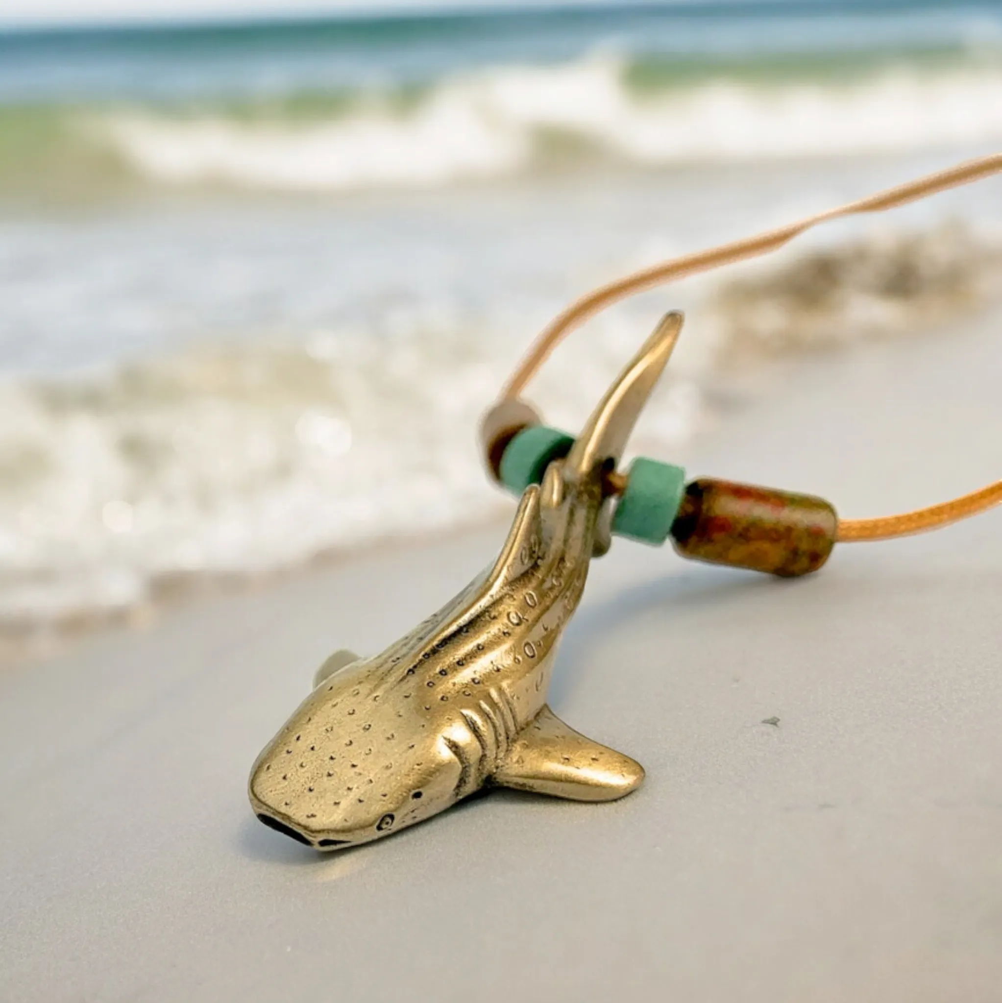 Whale Shark Necklace for Men and Women- Bronze Whale Shark Pendant for Men and Women, Shark Jewelry, Gifts for Shark Lovers, Sea Life Jewelry