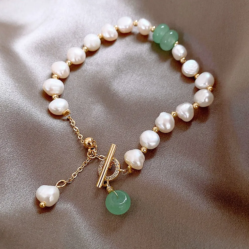 Women's Irregular Adjustable Freshwater Pearl Bracelet