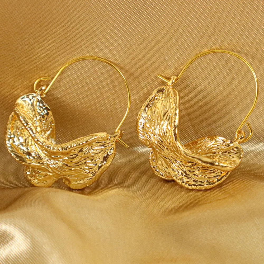 Zaria 18ct Gold Plated Fulani Hoop Earrings