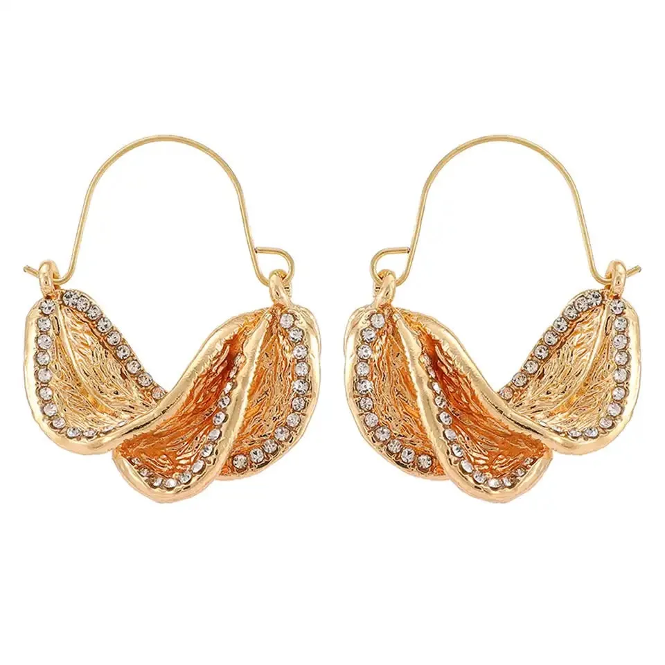 Zaria 18ct Gold Plated Fulani Hoop Earrings